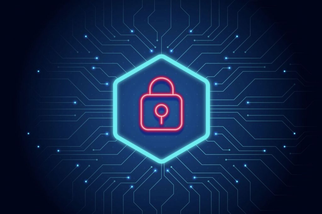 Imagen de un escudo de cyberseguridad